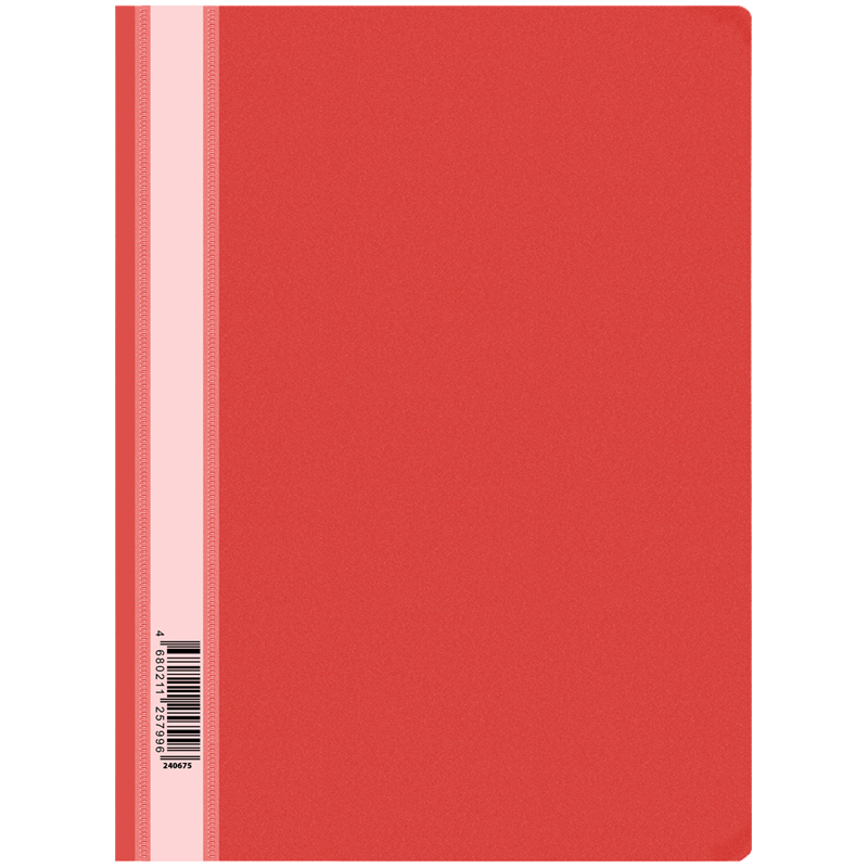 Папка-скоросшиватель пластик. OfficeSpace, А4, 120мкм, красная с прозр. верхом оптом