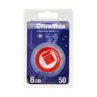Флешка OltraMax 50, 8 Гб, USB2.0, чт до 15 Мб/с, зап до 8 Мб/с, оранжевая оптом