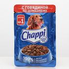 Влажный корм Chappi для собак, с говядиной, пауч, 100 г оптом