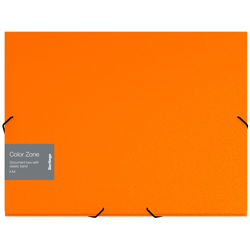 Папка-короб на резинке Berlingo "Color Zone" А4, 50мм, 1000мкм, оранжевая оптом
