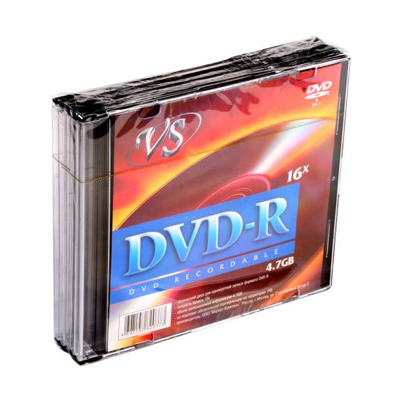 Диск DVD-R VS 4,7 Гб 16х slim оптом