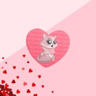 Открытка-валентинка "Люблюлюблюлюблю" котик, 7,1 x 6,1 см оптом