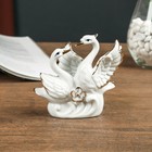 Сувенир керамика "Танцы лебедей на волнах" белый, страза 10,2х11,5х4 см оптом