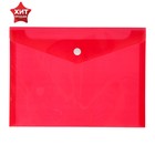 Папка-конверт на кнопке А5, 180 мкм Calligrata, красная оптом