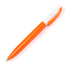 Ручка шариковая поворотная 0,5мм Лого корпус белый/оранжевый стержень синий оптом