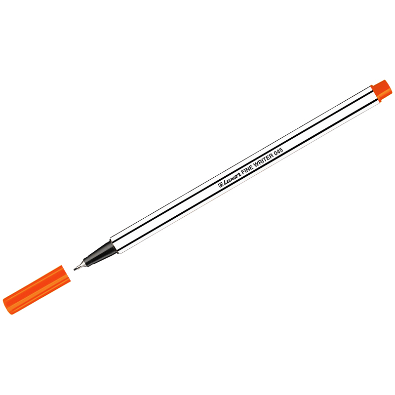 Ручка капиллярная Luxor "Fine Writer 045" оранжевая, 0,8мм оптом