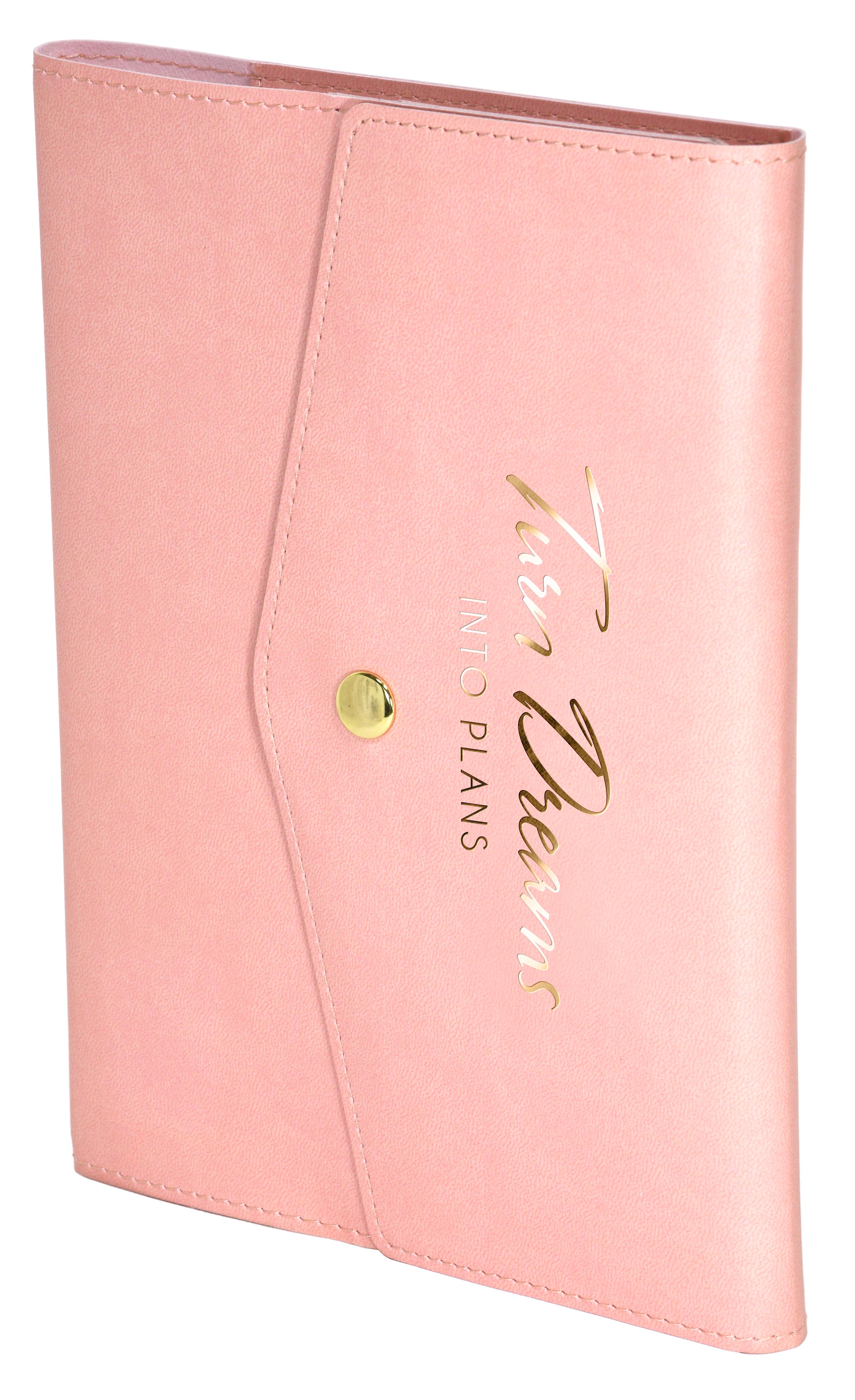 Ежедневник B6 недатированный розовый 96 л. LOREX GRACE мягкая обложка конверт оптом