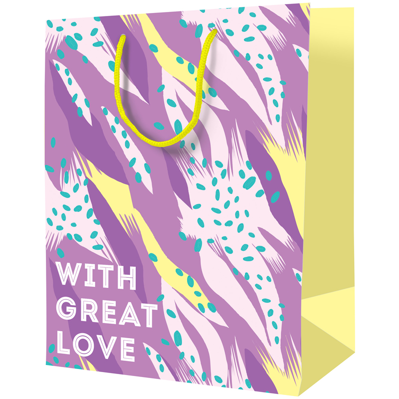 Пакет подарочный 18*23*10см ArtSpace "With great love", ламинированный оптом