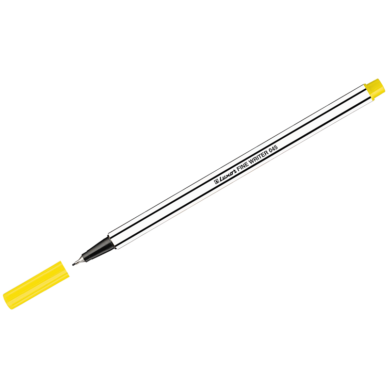 Ручка капиллярная Luxor "Fine Writer 045" желтая, 0,8мм оптом
