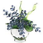 Хрустальные цветы в вазочке №51 LT BL оптом