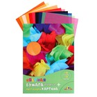 Бумага цветная тишью А4, 10 цветов, 10 листов "Цветное ассорти", обложка мелованный картон, ВД-лак, плотность 25 г/м? оптом