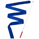 Лента гимнастическая с палочкой, 4 м, цвет синий оптом