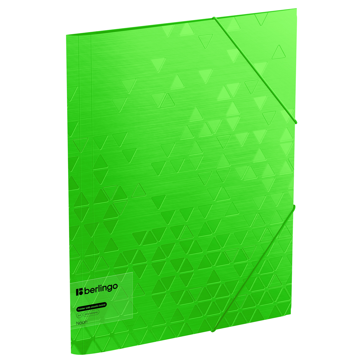 Папка на резинке Berlingo "Neon" А4, 600мкм, зеленый неон оптом