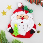 Набор для творчества - создай ёлочное украшение из фетра «Дед мороз с ёлочкой» оптом