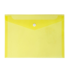 Папка-конверт на кнопке А5, 180 мкм Calligrata, жёлтая оптом