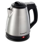 Чайник электрический Scarlett SC-EK21S25, металл, 1.5 л, 1350 Вт, серебристый оптом