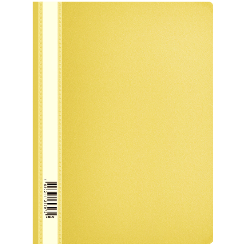 Папка-скоросшиватель пластик. OfficeSpace А4, 120мкм, желтая с прозр. верхом оптом