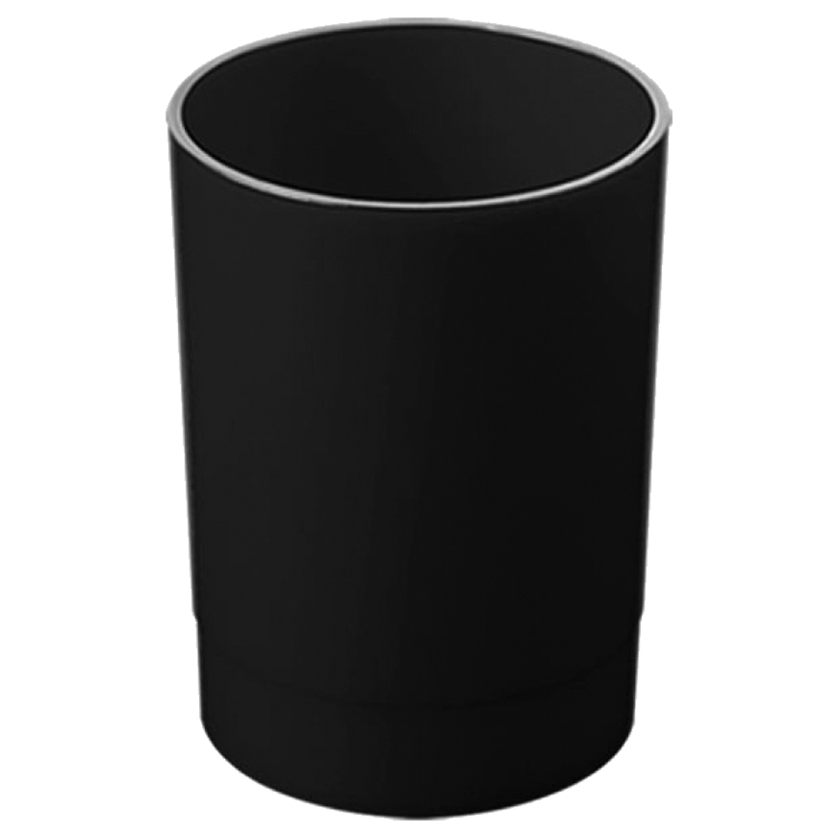 Подставка-стакан СТАММ "Лидер", пластиковая, круглая, черная оптом
