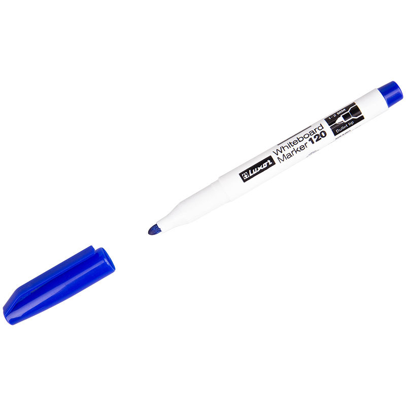 Маркер для белых досок Luxor "120" синий, пулевидный, 1-2мм оптом