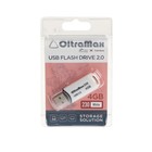 Флешка OltraMax 230, 4 Гб, USB2.0, чт до 15 Мб/с, зап до 8 Мб/с, белая оптом