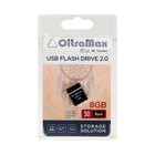 Флешка OltraMax 50, 8 Гб, USB2.0, чт до 15 Мб/с, зап до 8 Мб/с, чёрная оптом