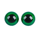 Глаза винтовые с заглушками, набор 4 шт, размер 1 шт: 3 см, цвет зелёный оптом