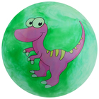 Мяч детский «Динозаврики», d=25 см, 60 г, цвет зелёный, рисунок МИКС оптом