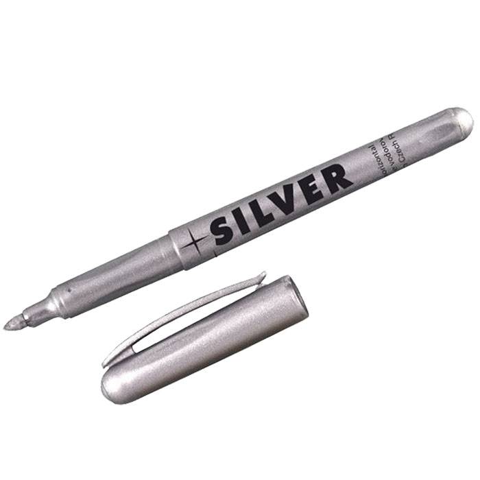 Маркер универсальный CENTROPEN SILVER, 1 мм серебро круглый оптом