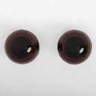 Глаза винтовые с заглушками, набор 4 шт, размер 1 шт: 2,6 см, цвет коричневый оптом