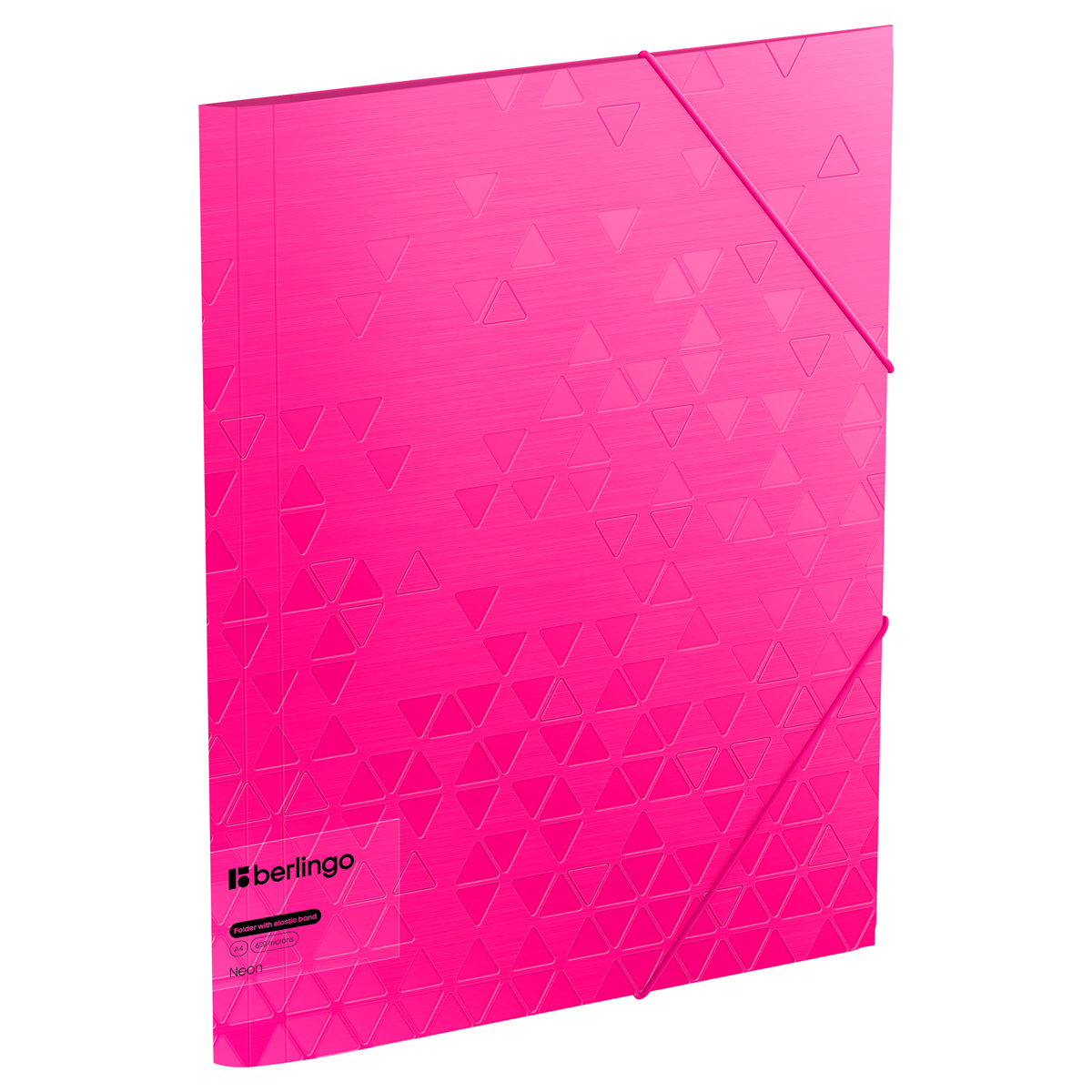 Папка на резинке Berlingo "Neon" А4, 600мкм, розовый неон оптом