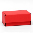 Коробка самосборная, красная, 22 х 16,5 х 10 см оптом