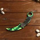 Сувенирное оружие из дерева «Керамбит, изумрудные волны» оптом