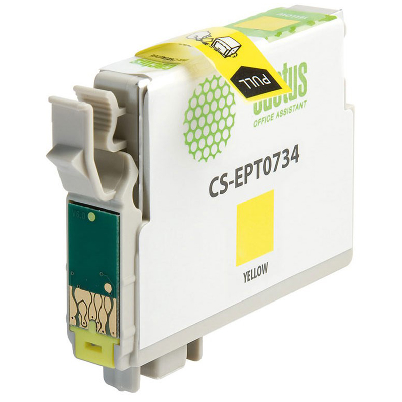 Картридж совм. Cactus EPT0734 желтый для Epson Stylus С79/C110/СХ3900/CX4900/CX5900 (11.4мл) оптом