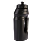 Бутылка для воды 700 мл, велосипедная, с ручкой, пластик HDPE, черная, 9.5х22 см оптом