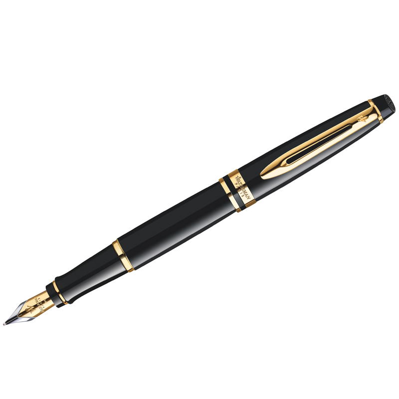   Waterman "Expert Black Lacquer GT" , 0,8,   
