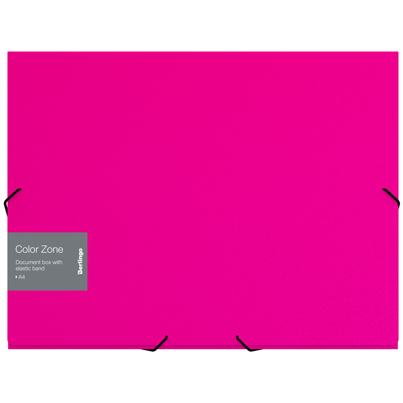 Папка-короб на резинке Berlingo "Color Zone" А4, 50мм, 1000мкм, розовая оптом
