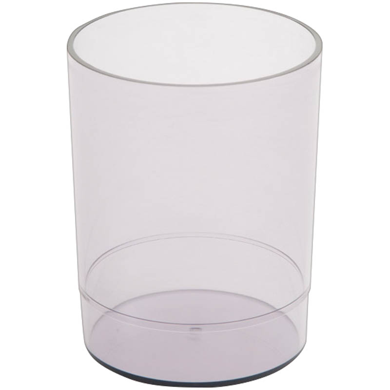 Подставка-стакан СТАММ "Офис", пластик, круглый, тонированный серый оптом