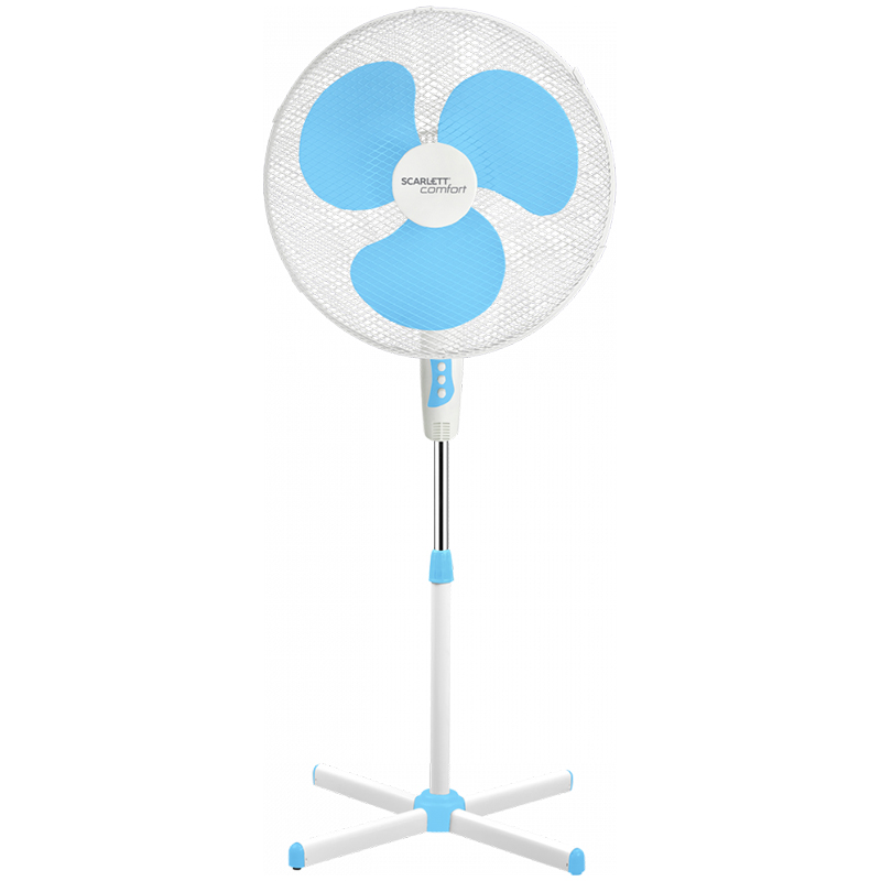 Вентилятор напольный Scarlett SC-SF111B23, голубой, белый оптом