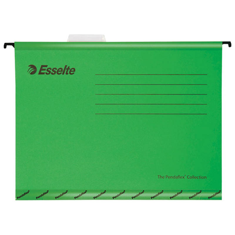 Подвесная папка Esselte "Pendaflex Plus Foolscap", 240*412мм, картон, 210г/м2, зеленая оптом