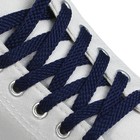 Шнурки для обуви плоские, 10 мм, 130 см, цвет синий оптом