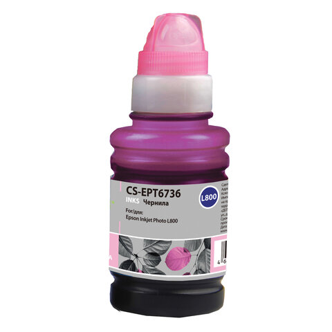 Чернила CACTUS (CS-EPT6736) для СНПЧ EPSON L800/L810/L850/L1800, светло-пурпурные, 0,1 л оптом