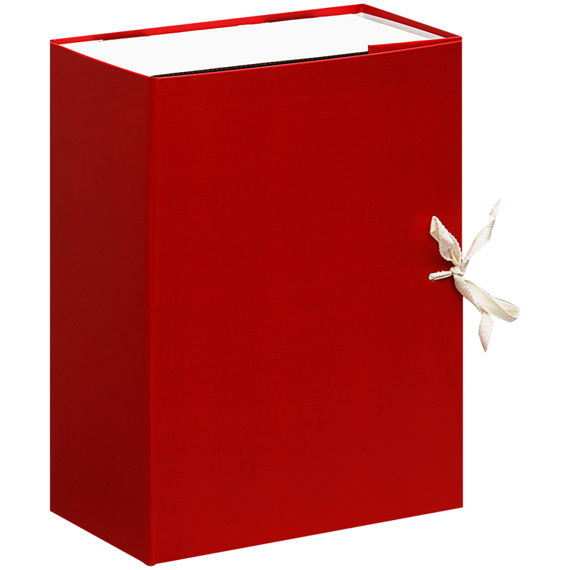 Короб архивный с завязками OfficeSpace разборный, БВ, 120мм, красный, клапан МГК оптом