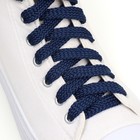 Шнурки для обуви плоские, 10 мм, 100 см, цвет тёмно-синий оптом
