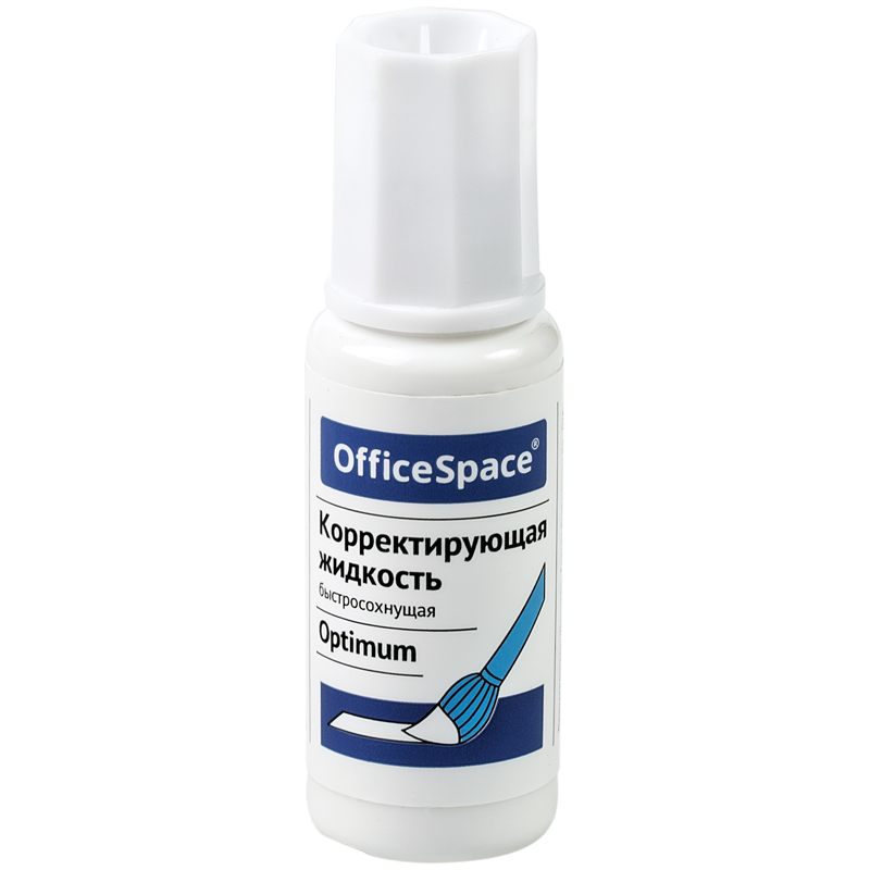 Корректирующая жидкость OfficeSpace "Optimum", 15мл, на химической основе, с кистью оптом