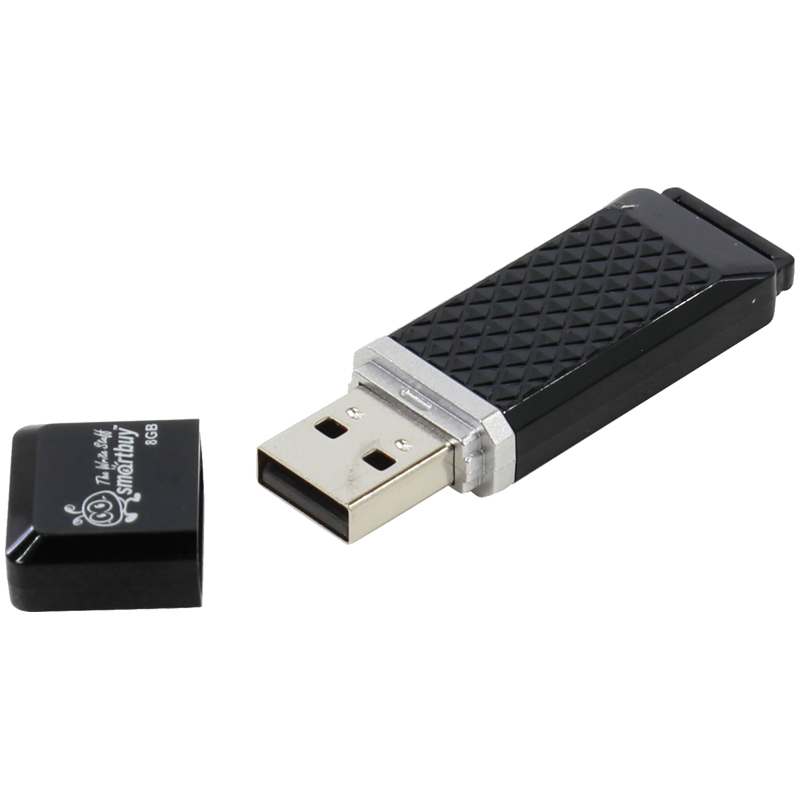 Память Smart Buy "Quartz"  8GB, USB 2.0 Flash Drive, черный оптом