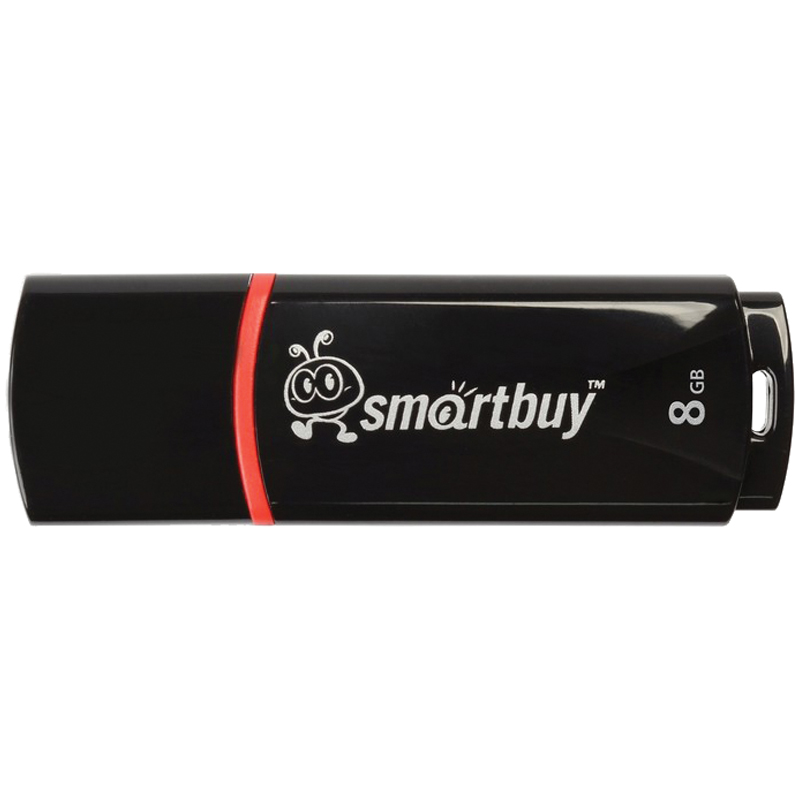 Память Smart Buy "Crown"  8GB, USB 2.0 Flash Drive, черный оптом