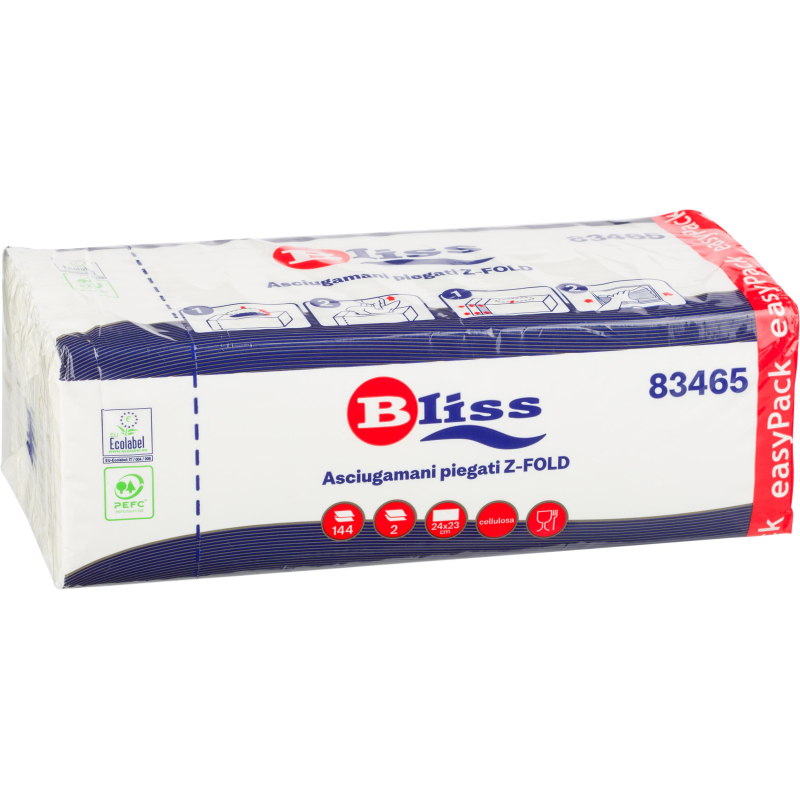 Полотенца бумажные д/дисп. Bliss Z-слож с клапаном 144л/уп оптом