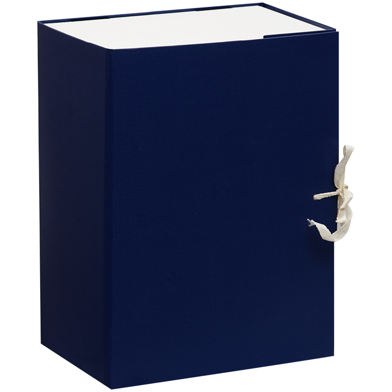 Короб архивный с завязками OfficeSpace разборный, БВ, 150мм, синий клапан МГК оптом