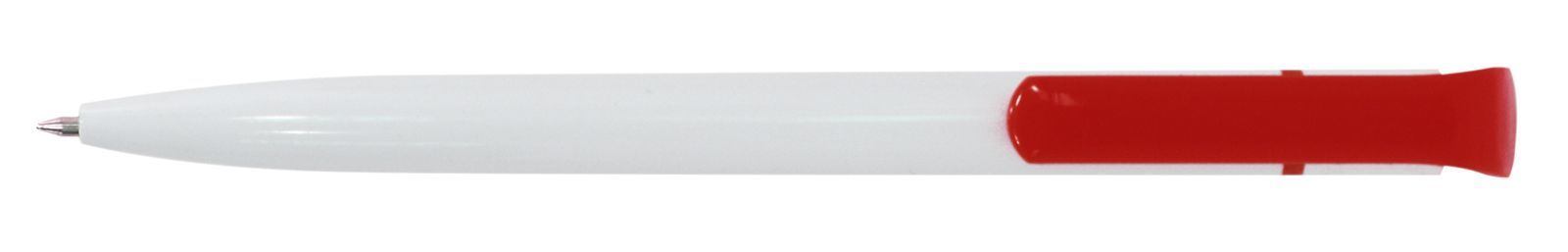 Ручка для логотипа шариковая автоматическая INFORMAT НИКА 0,7 мм, синяя, бело-красный корпус оптом