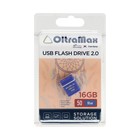 Флешка OltraMax 50, 16 Гб, USB2.0, чт до 15 Мб/с, зап до 8 Мб/с, синяя оптом